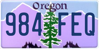 OR license plate 984FEQ