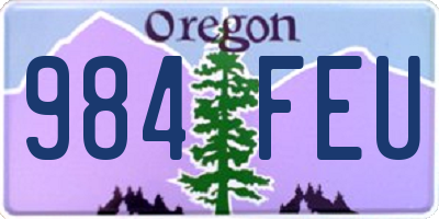 OR license plate 984FEU