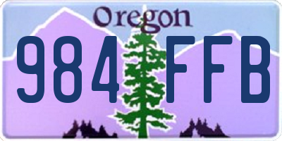 OR license plate 984FFB