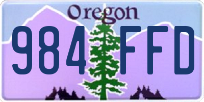 OR license plate 984FFD