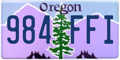 OR license plate 984FFI
