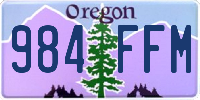 OR license plate 984FFM