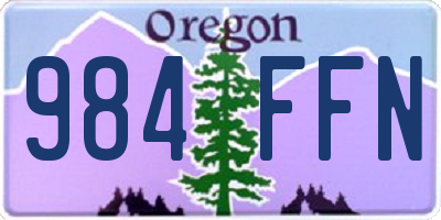 OR license plate 984FFN