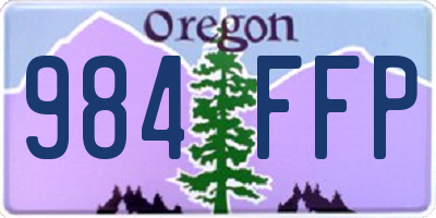 OR license plate 984FFP