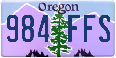 OR license plate 984FFS