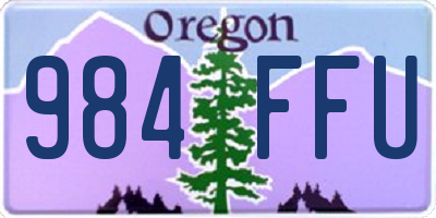 OR license plate 984FFU