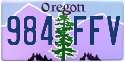 OR license plate 984FFV