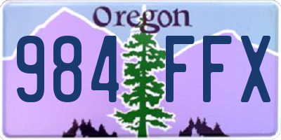 OR license plate 984FFX