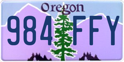 OR license plate 984FFY