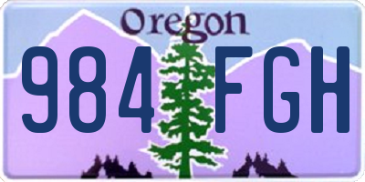 OR license plate 984FGH