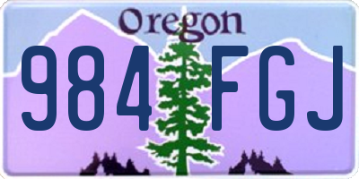 OR license plate 984FGJ