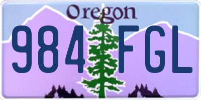 OR license plate 984FGL