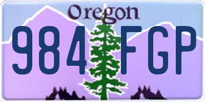 OR license plate 984FGP