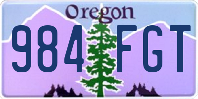 OR license plate 984FGT