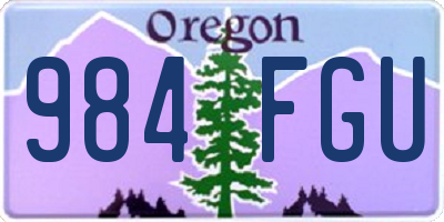 OR license plate 984FGU