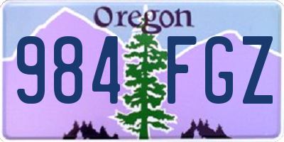 OR license plate 984FGZ