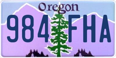 OR license plate 984FHA