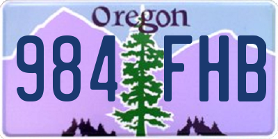 OR license plate 984FHB