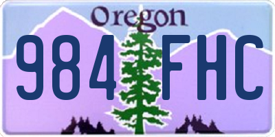 OR license plate 984FHC