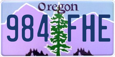 OR license plate 984FHE