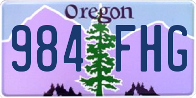 OR license plate 984FHG