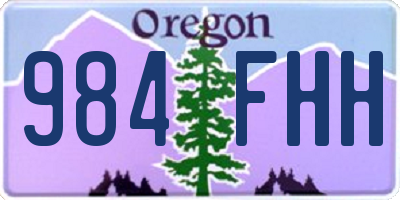 OR license plate 984FHH