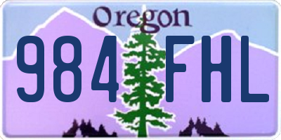 OR license plate 984FHL
