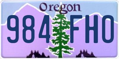 OR license plate 984FHO