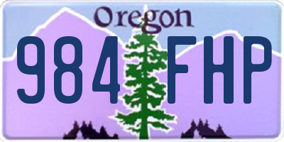 OR license plate 984FHP