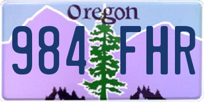 OR license plate 984FHR