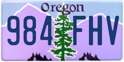 OR license plate 984FHV