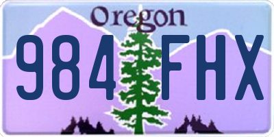 OR license plate 984FHX