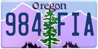 OR license plate 984FIA