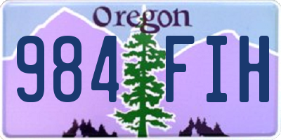 OR license plate 984FIH