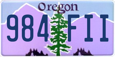 OR license plate 984FII