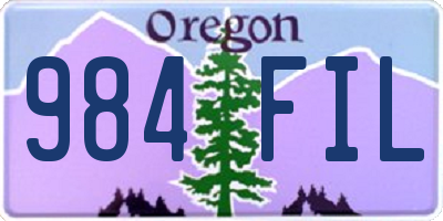 OR license plate 984FIL