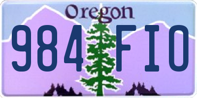 OR license plate 984FIO