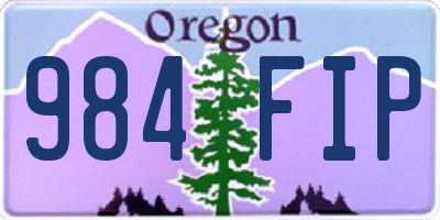OR license plate 984FIP