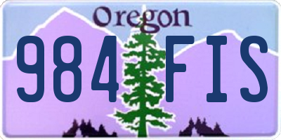 OR license plate 984FIS