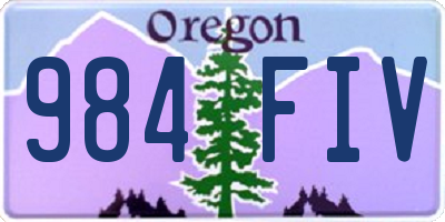 OR license plate 984FIV