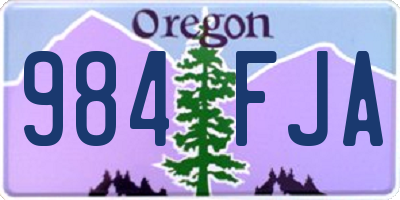 OR license plate 984FJA