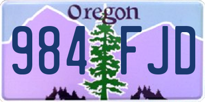 OR license plate 984FJD