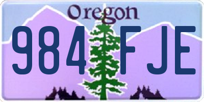 OR license plate 984FJE