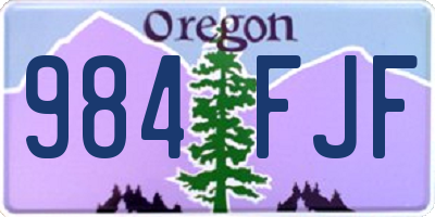 OR license plate 984FJF