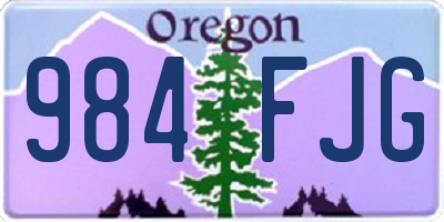 OR license plate 984FJG