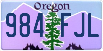 OR license plate 984FJL