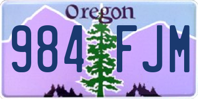 OR license plate 984FJM