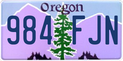 OR license plate 984FJN