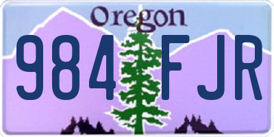 OR license plate 984FJR