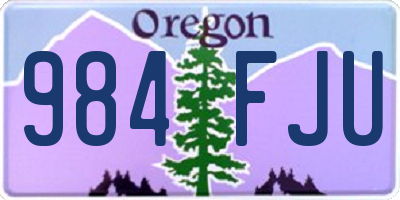 OR license plate 984FJU